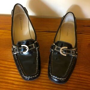 Anne Klein Black Patent Loafers